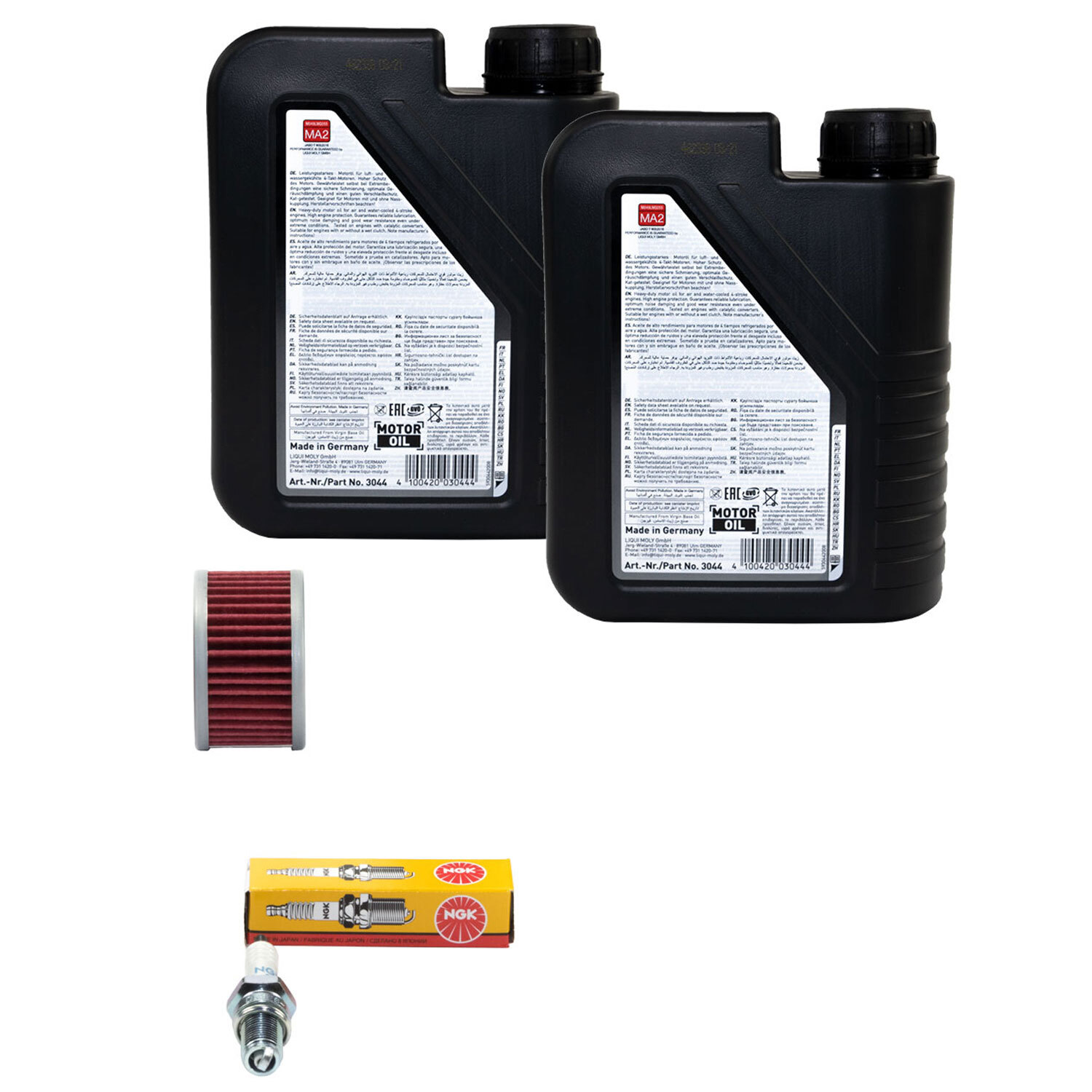 Inspektion Öl 2L Set für Suzuki DR 500 S DR500 DR 1981-1983 Ölfilter Zündkerze