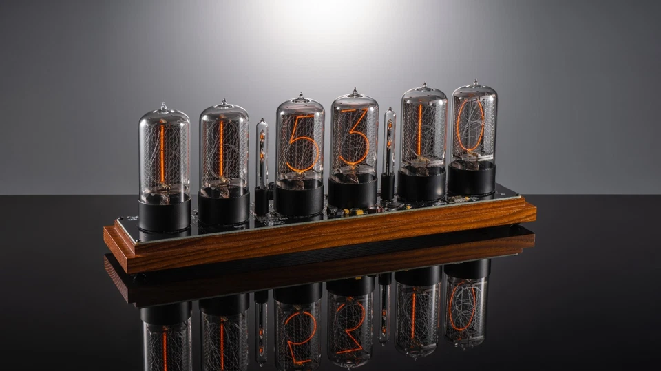 Relógio de tubo Nixie ZIN70 (z568m) tubos incluídos montagem configuração de aplicação madeira - Imagem 4 de 4