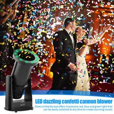 LED Confetti Cannon Machine DMX /reomote Control Electric Confetti Stage Event