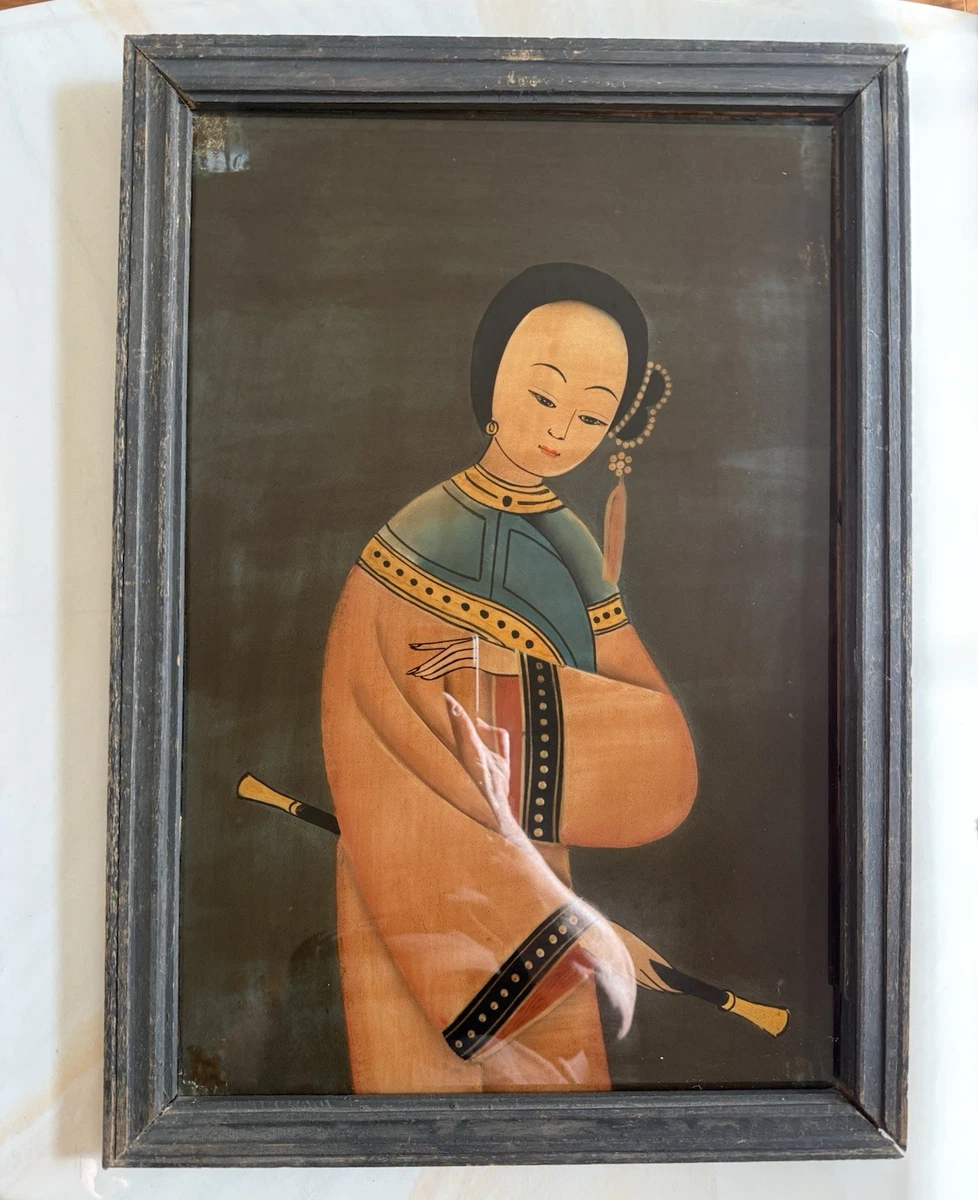 玻璃古董原创中国风绘画和卷轴| eBay
