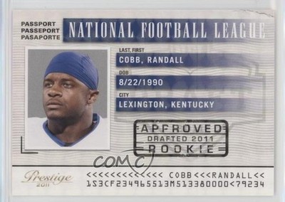 2011 Panini Prestige NFL Passport Holokote 98/100 Randall Cobb #33 Rookie RC 3c7