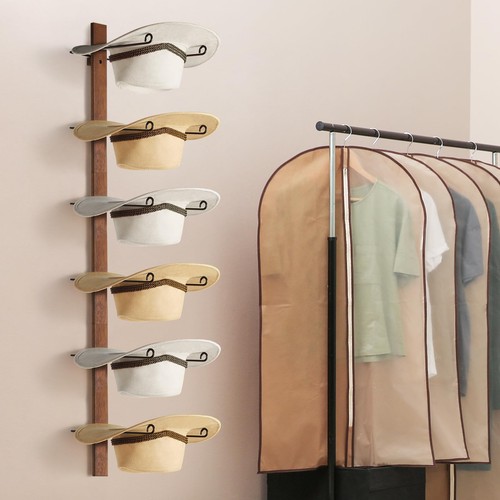 Porta Cappelli da Cowboy, 6 Pezzi Porta Cappelli da Cowboy con Tavola in Legno, Metallo C... - Foto 6 di 8