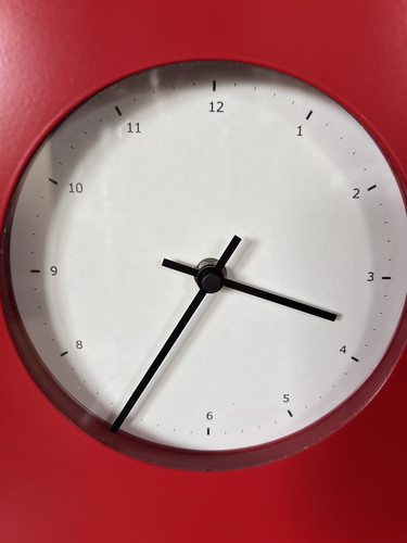 Vintage 1990er Ikea PS x Thomas Eriksson große 18,5" rote Schlüsselloch Aufbewahrung Uhr - Bild 3 von 16
