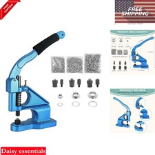 Heavy Duty Hand Press Grommet Machine with 1500 Grommets and 3 Dies for Crafts