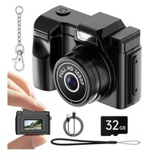 Mini digital camera 1080P HD video recorder, keychain camcorder with 32G SD card