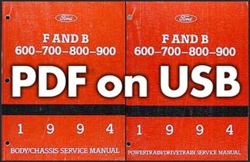 1994 Ford Big Truck Shop Manuals Auf USB F600 F700 F800 FT900 Reparatur Service-image