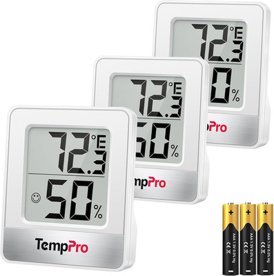 Temppro TP49 3 Pieces Digital Hygrometer Indoor Thermometer Humidity Meter Mini 
