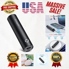 Ultra-Compact 5000mAh Portable Charger - Fast Charging Black Power Bank