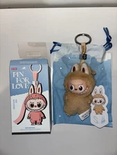 POP MART Labubu V4 The Monsters Pin For Love Alphabet Plush Pendant - Letter S