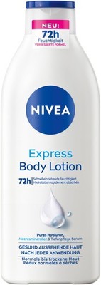 NIVEA Express Body Lotion, extra schnell einziehende 400 ml (1er Pack), Weiß 