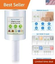 Stretch Wrap Stretch Film Roll, 1000ft Industrial Strength 5 inch Wide Clear ...