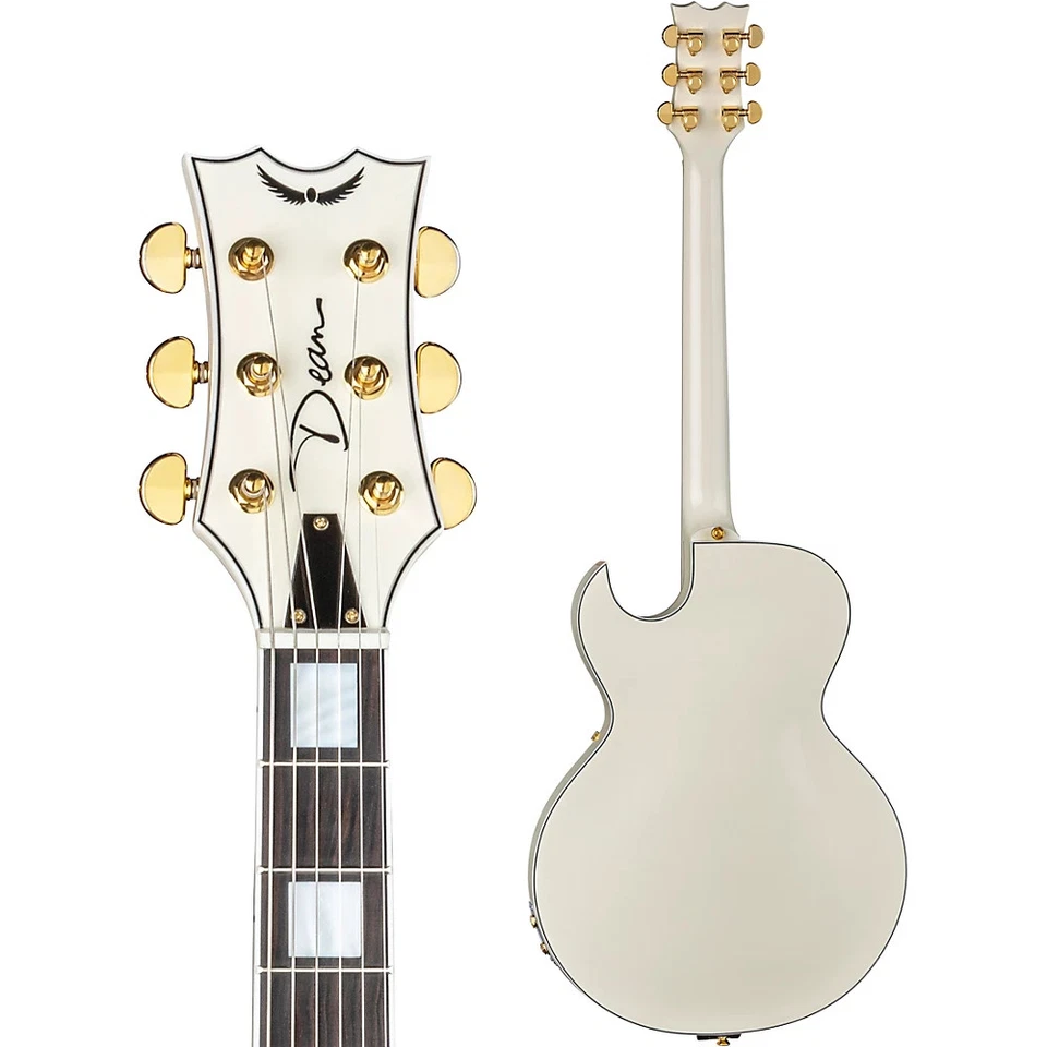 Guitarra Dean Colt con Bigsby y Piezoeléctrica Semi-Hueco De Colección Blanca Foto 4 de 4