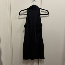 Reformation Women’s Medium Black Ribbed Sleeveless Dress