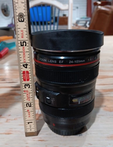 Canon Camera Lens EF 24-105mm Insulated Coffee Travel Mug with Lid - Picture 7 of 8