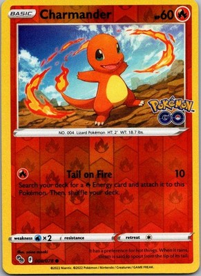 Charmander Common Pokemon GO 008/078 NM