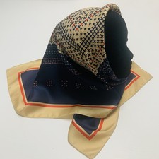 Specialty House Italy Scarf Blue Gold Red GEOMETRIC Design 31  X31  RN-12616