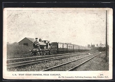 Carlisle, C. R. West Coast Express, englische Eisenbahn, Ansichtskarte 