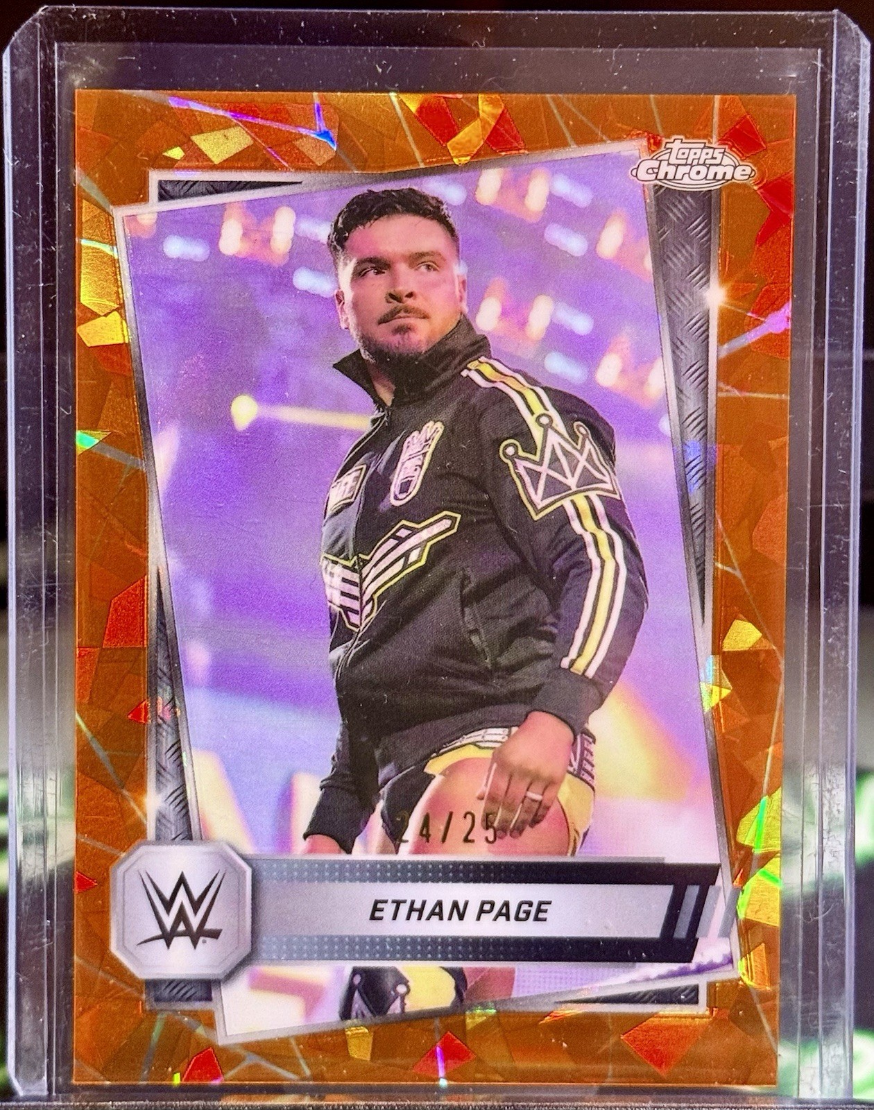 2025 Topps Chrome WWE Sapphire Ethan Page Orange /25