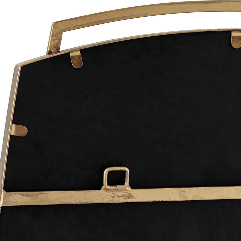 Espejo de pared Uttermost Amherst dorado en capas de metal 24" x 34" Foto 4 de 4