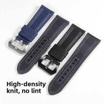 Nylon genuine leather watch strap For Panerai Luminor PAM1122 753 1312 22 24 26