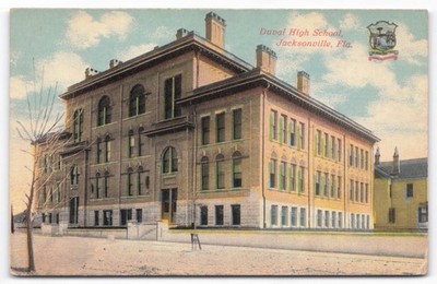 Duval High School Jacksonville FL Florida Souvenir Postcard c1910s M. Marschall