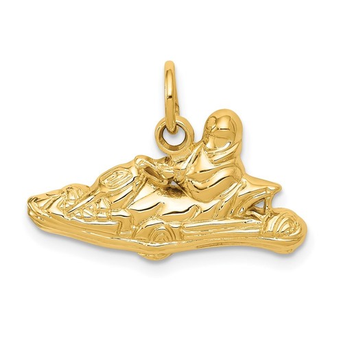 14k Go-Kart Charm 16 X 21MM 1.08gm