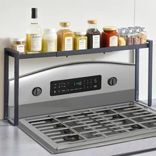 Over the Stove Spice Shelf Spice Rack Kitchen Organizer 32.7x14.4 in Steel