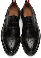 Men's Handmade Leather Shoes Black Oxford Lace Up Wingtip Formal Dress Shoe