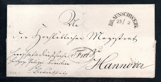 Braunschweig Vorphilatelie FREI Brief Braunschweig 23.2.18?? Bade 100 120