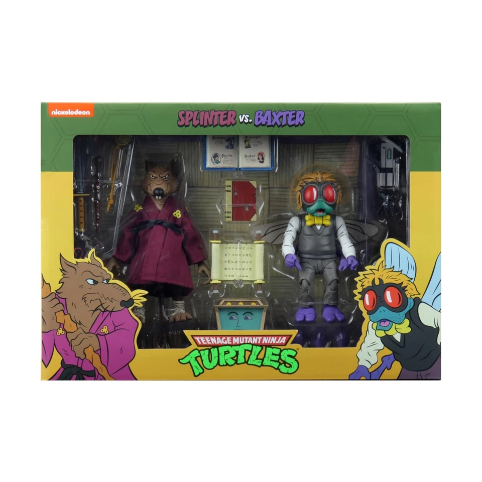 Neca TMNT Action Figures Splinter vs. Baxter VG+/Mint - Image 1 of 1