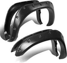Pocket Rivet Fender Flares 2002-2009 Dodge Ram 1500 2500 3500 Matte Black 4Pcs