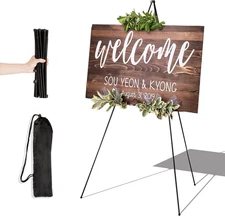 Easel Stand for Display Wedding Sign & Poster - 63 Inches Tall Easle for Display