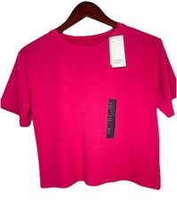 Crop Top Tee Girls Kids Large 10/12 Athletic T-shirt All in motion Pink