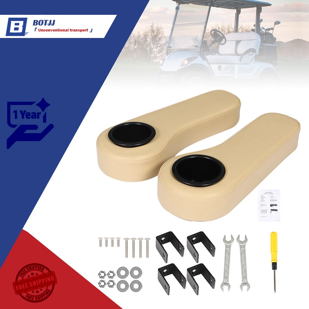 Cart Beige Armrest With Cup Holder