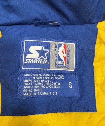 Vintage Golden State Warriors NBA Hooded Puffer Starter Jacket Mens Size Small - Bild 5 von 12