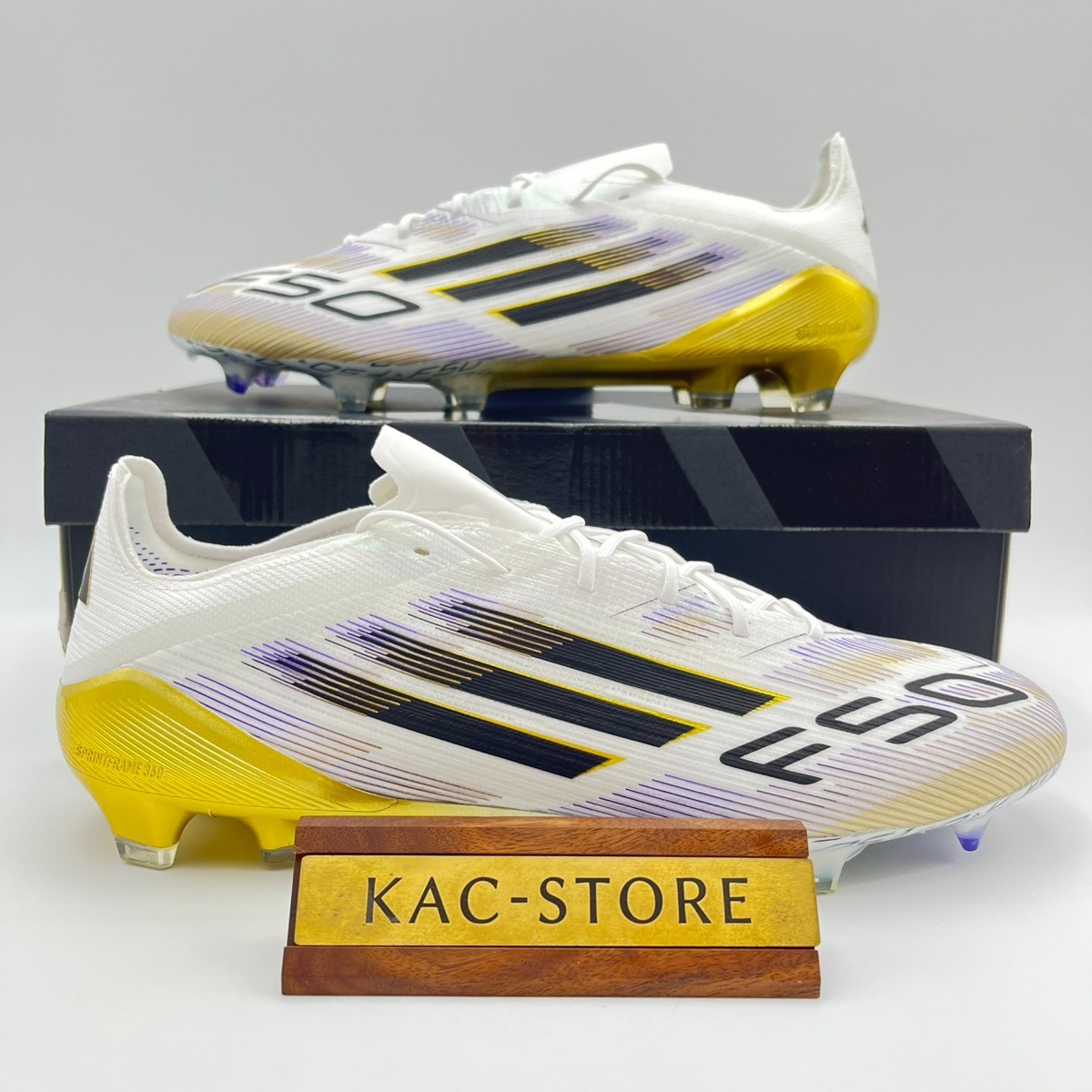 adidas F50 Elite FG Cloud White Core Black Gold Metallic JH7617