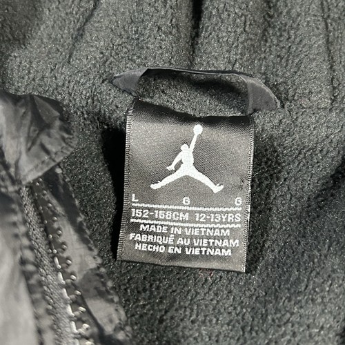 Nike Air Jordan Jacket Youth Large 12-13 Black Polyester Full Zip Pockets - Picture 4 of 9