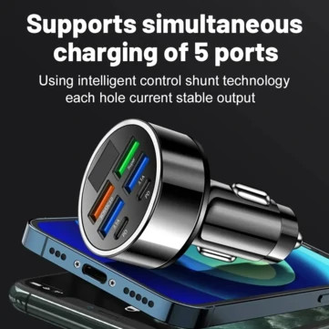 Chargeur Voiture 250W PD QC3.0 Charge Rapide avec Affichage Numérique Prise Chargeur Voiture Chaussette - Photo 9 sur 9