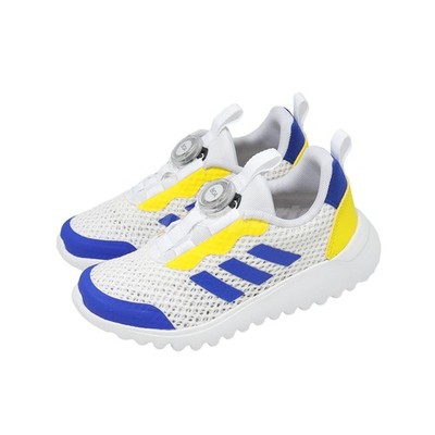 adidas ActiveFlex BOA 3.0 K White Blue Yellow Kids Preschool Running Shoe ID3376