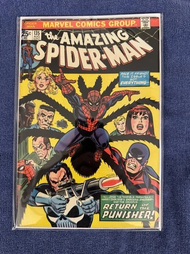 Marvel Amazing Spiderman #135 2nd Appearance of Punisher Tarantula Origin 1974