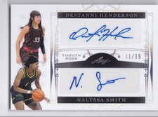 NALYSSA SMITH DESTEFANNI HENDERSON 2023 Leaf Trinity Silver Holo Dual Auto /15