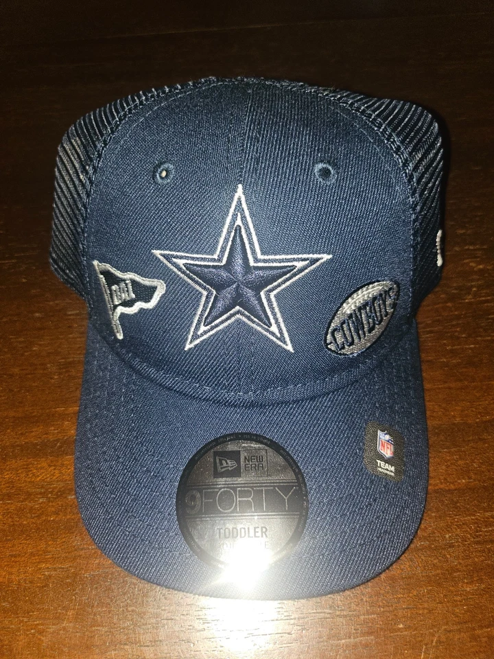 New Era 9Forty Niño Pequeño Ajustable Dallas Cowboys Gorra con Correa Gorra de Malla Azul Foto 4 de 4