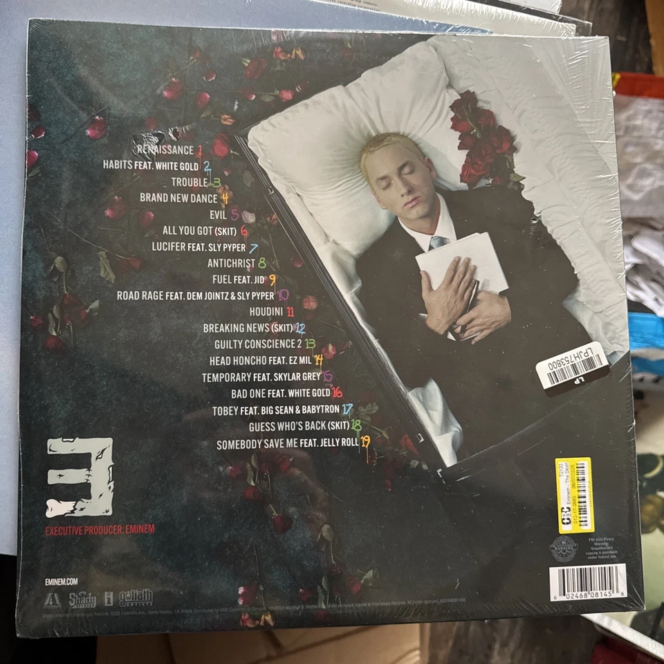 Eminem - The Death Of Slim Shady (Coup De Grâce) 2-LP Ruby Red/Blue Vinyl NEW - Image 3 of 3