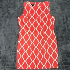 ALYX Coral Pink White Diamond Geometric Sheath Dress Womens Plus Size 18