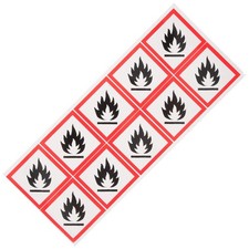  Labels Stickers Flammable Liquid Warning Sign Fire Chemical Hazard