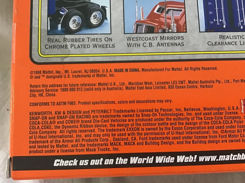 MATCHBOX CONVOY PREMIERE RIGS SERIES 3 KENWOTH CABOVER ' SNAP-ON ' BOXED - Image 3 of 3