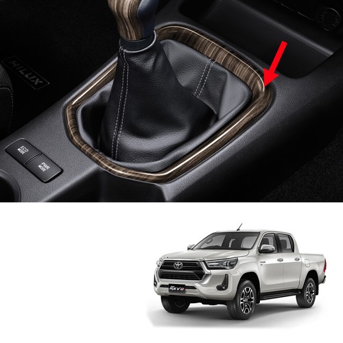 For Toyota Hilux Revo Sr5 2021 2022 Wooden Lever Plate Cover Base Manual Gear - Picture 3 of 6