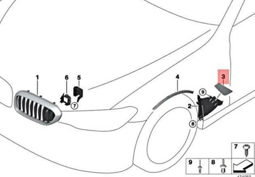 NEW OEM BMW 5 G30 FRONT RIGHT SIDEWALL AIR DUCT TRIM 51747439014 GENUINE - Picture 12 of 12