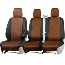 FULLY TAILORED ORANGE GLOW HD VAN SEAT COVERS for FORD TRANSIT CUSTOM 2013 on 