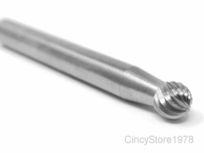 SD1S Ball Shape 1/4'' Carbide Burr Bur Tool Die Grinder Bit 1/4'' Shank